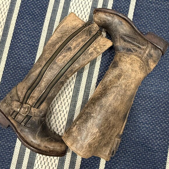 BED STU COBBLER SERIES TANGO WOMEN'S TALL BOOT 7.5 DISTRESSED RUSTIC BROWN NEW - Picture 10 of 16